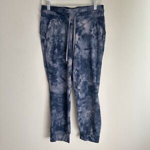 Lululemon Align Jogger Crop Women 6 Blue Tie Dye Diamond Dye Naval Blue Grey